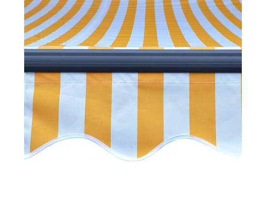 Copertină retractabilă senzor vânt & led galben/alb 300x250 cm, 7 image