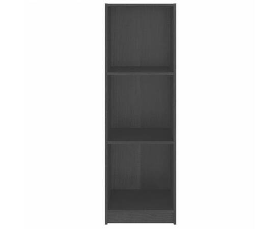 Bibliotecă/separator cameră negru, 36x33x110 cm, lemn masiv pin, 6 image