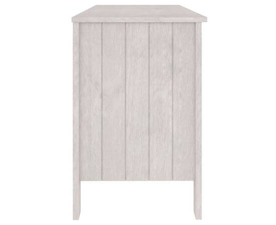 Birou, alb, 113x50x75 cm, lemn masiv de pin, 6 image