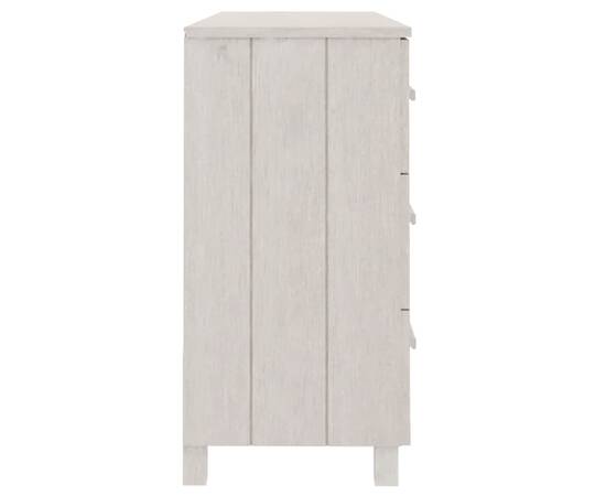 Servantă, alb, 113x40x80 cm, lemn masiv de pin, 6 image