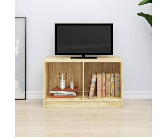 Comodă tv, 70x33x42 cm, lemn masiv de pin