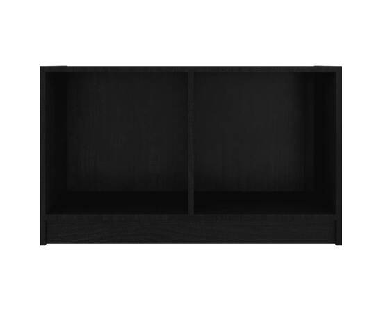 Comodă tv, negru, 70x33x42 cm, lemn masiv de pin, 6 image