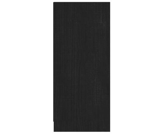 Servantă, negru, 70x33x76 cm, lemn de pin, 7 image
