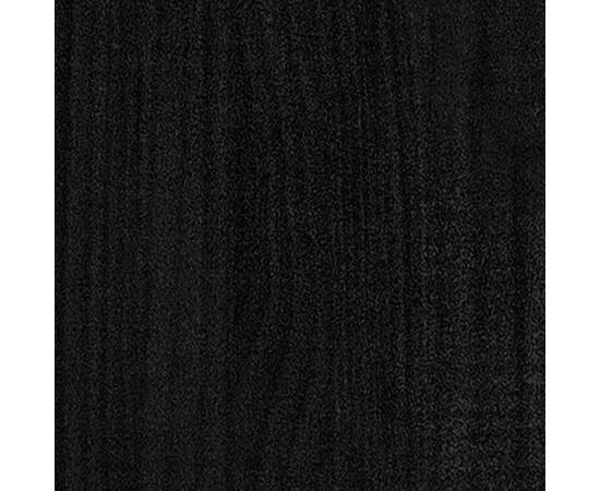 Servantă, negru, 70x33x76 cm, lemn de pin, 5 image