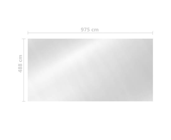 Prelată de piscină, argintiu, 975x488 cm, pe, 5 image