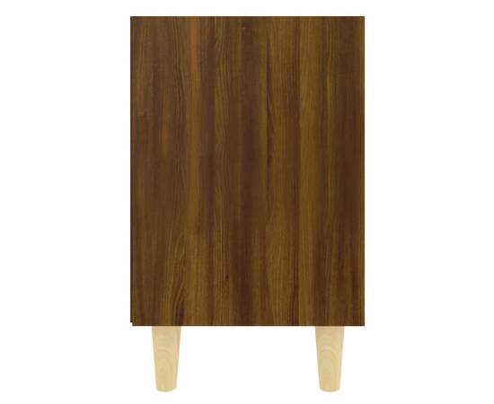 Noptieră cu picioare din lemn masiv, stejar maro, 40x30x50 cm, 5 image