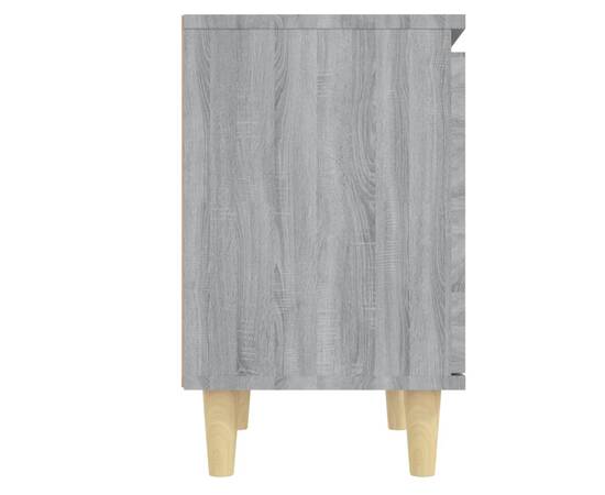 Noptiere picioare lemn masiv, 2 buc., sonoma gri, 40x30x50 cm, 7 image