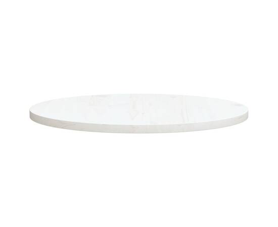 Blat de masă, alb, Ø70x2,5 cm, lemn masiv de pin, 2 image