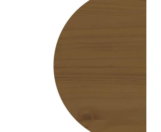 Blat de masă, maro, Ø30x2,5 cm, lemn masiv de pin, 3 image