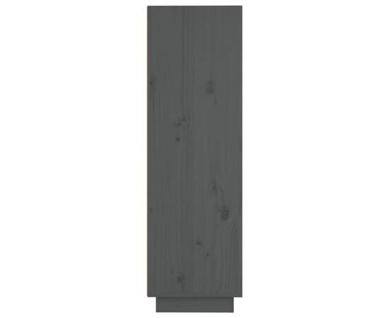 Dulap înalt, gri, 37x34x110 cm, lemn masiv de pin, 6 image
