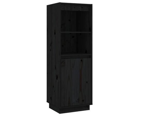 Dulap înalt, negru, 37x34x110 cm, lemn masiv de pin, 2 image