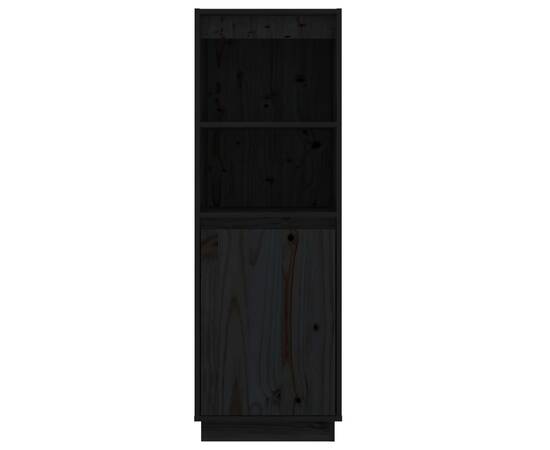 Dulap înalt, negru, 37x34x110 cm, lemn masiv de pin, 5 image