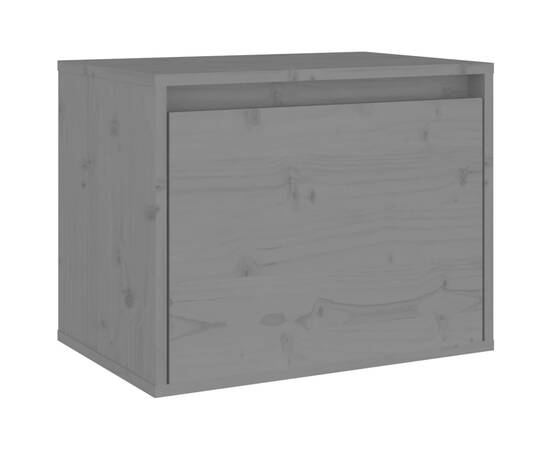 Dulap de perete, gri, 45x30x35 cm, lemn masiv de pin, 2 image