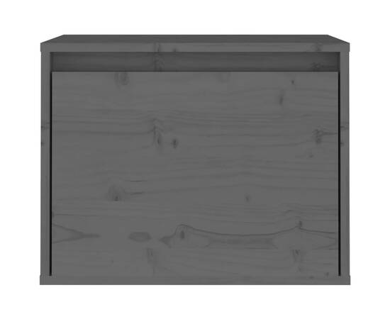 Dulap de perete, gri, 45x30x35 cm, lemn masiv de pin, 5 image