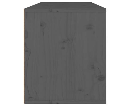 Dulap de perete, gri, 80x30x35 cm, lemn masiv de pin, 5 image