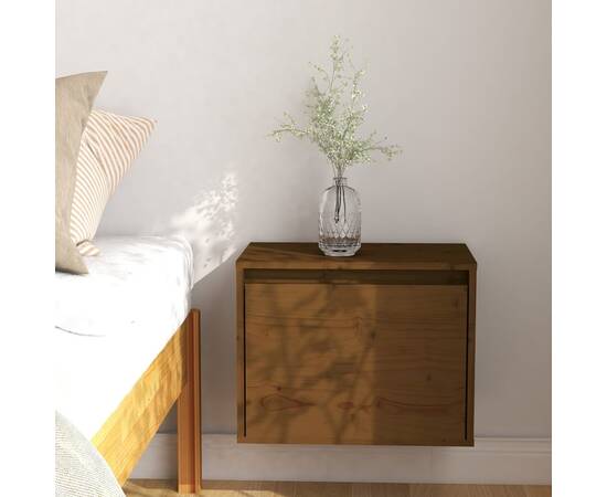 Dulap de perete, maro miere, 45x30x35 cm, lemn masiv de pin, 3 image