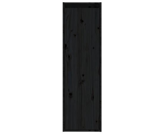 Dulapuri de perete, 2 buc., negru, 30x30x100 cm, lemn masiv pin, 4 image