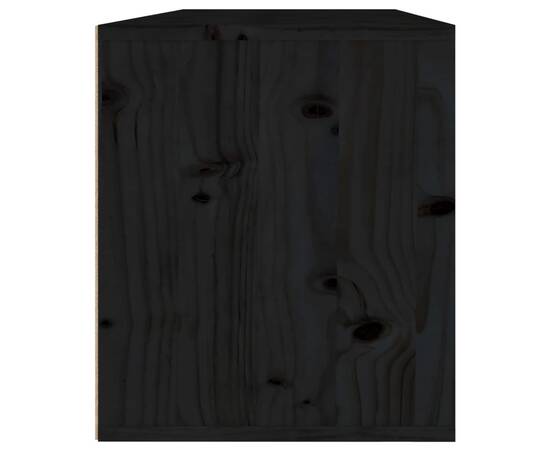 Dulapuri de perete, 2 buc., negru, 45x30x35 cm, lemn masiv pin, 7 image