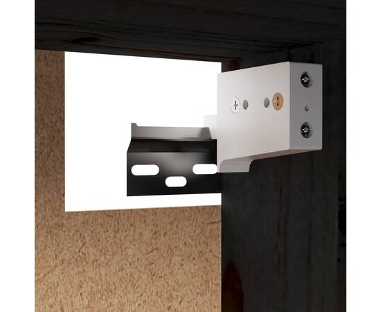 Dulapuri de perete, 2 buc., negru, 45x30x35 cm, lemn masiv pin, 10 image