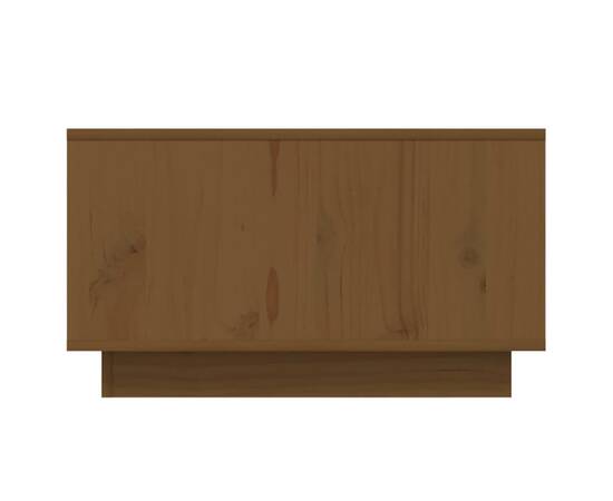 Măsuţă de cafea, maro miere, 55x56x32 cm, lemn masiv de pin, 7 image