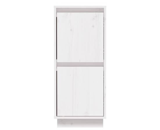 Servantă, alb, 31,5x34x75 cm, lemn masiv de pin, 5 image