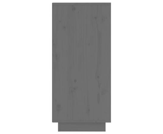 Servantă, gri, 31,5x34x75 cm, lemn masiv de pin, 6 image