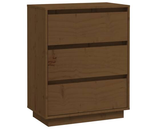 Servantă, maro miere, 60x34x75 cm, lemn masiv de pin, 4 image