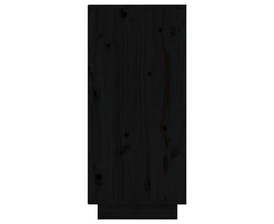 Servantă, negru, 31,5x34x75 cm, lemn masiv de pin, 6 image