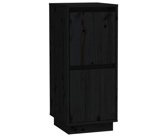 Servantă, negru, 31,5x34x75 cm, lemn masiv de pin, 2 image