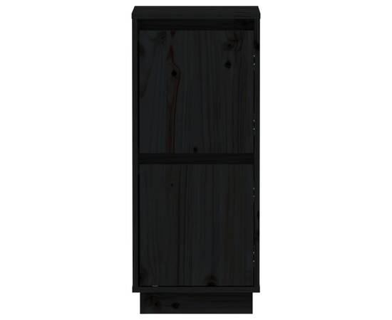 Servantă, negru, 31,5x34x75 cm, lemn masiv de pin, 5 image