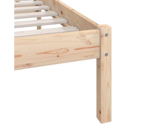 Cadru de pat, 90x200 cm, lemn masiv de pin, 7 image