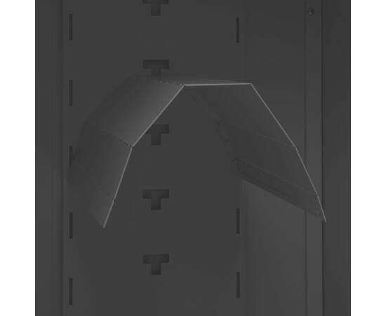 Dulap pentru șa, negru, 53x53x105 cm, oțel, 6 image