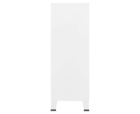 Fișet industrial, alb, 75x40x115 cm, metal, 5 image
