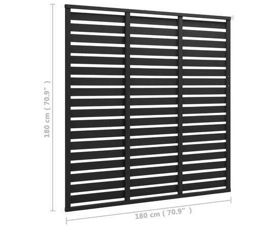 Panou de gard, negru, 180x180 cm, wpc, 4 image