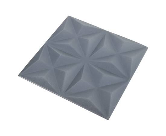 Panouri de perete 3d, 24 buc., gri origami, 50x50 cm, 6 m², 3 image