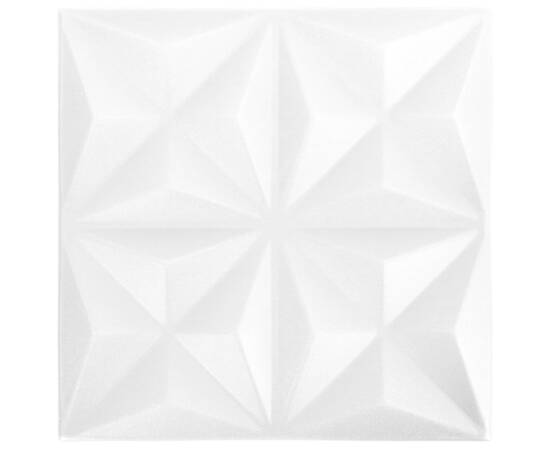 Panouri de perete 3d, 24 buc, alb origami, 50x50 cm, 5 image