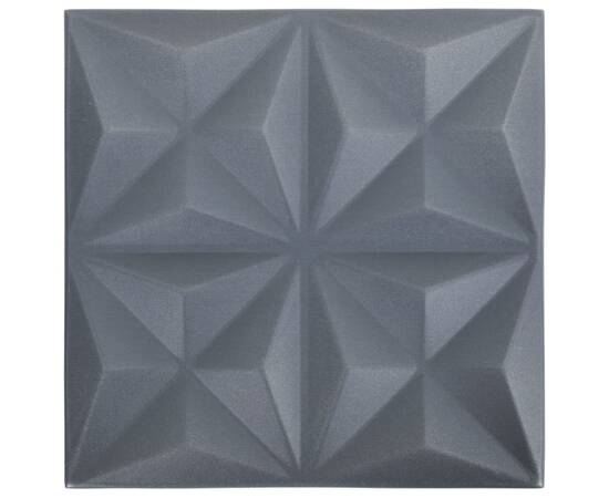 Panouri de perete 3d, 48 buc., gri origami, 50x50 cm, 12 m², 5 image