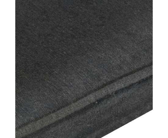 Scaun cu spătar cu aripioare, negru, pânză, 7 image