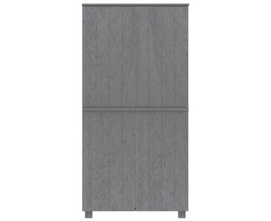 Șifonier, gri închis, 89x50x180 cm, lemn masiv pin, 5 image