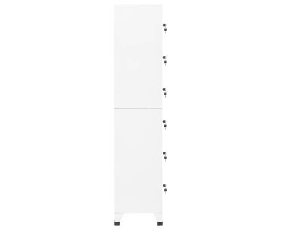 Dulap de vestiar, alb, 38x40x180 cm, oțel, 3 image