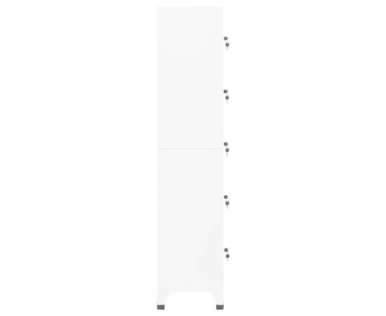 Dulap de vestiar, alb, 38x40x180 cm, oțel, 3 image