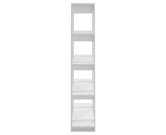Bibliotecă/separator cameră, alb, 100x30x160 cm, 6 image