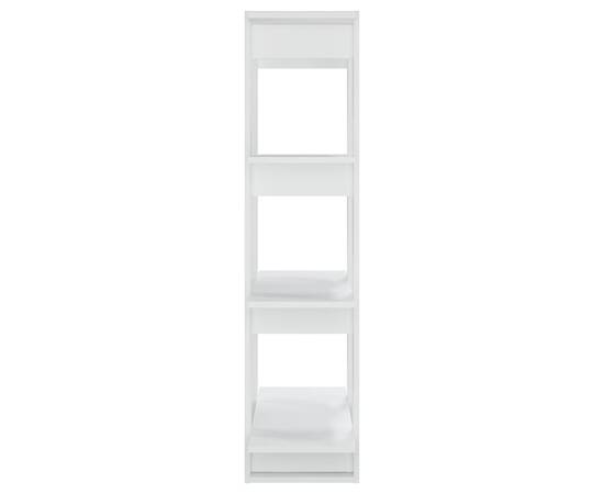 Bibliotecă/separator cameră, alb, 80x30x123,5 cm, 6 image