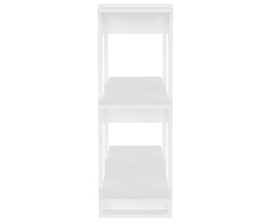 Bibliotecă/separator cameră, alb, 80x30x87 cm, 6 image