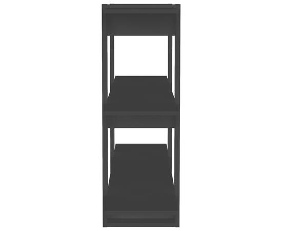 Bibliotecă/separator cameră, negru, 100x30x87 cm, 6 image