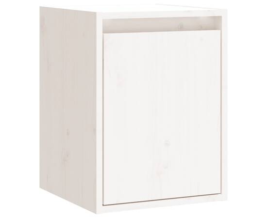 Dulap de perete, alb, 30x30x40 cm, lemn masiv de pin, 2 image
