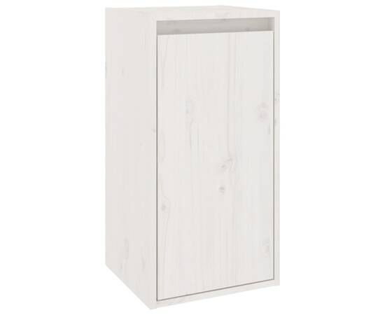 Dulap de perete, alb, 30x30x60 cm, lemn masiv de pin, 2 image