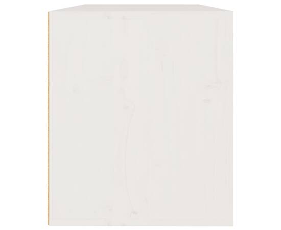 Dulap de perete, alb, 60x30x35 cm, lemn masiv de pin, 6 image