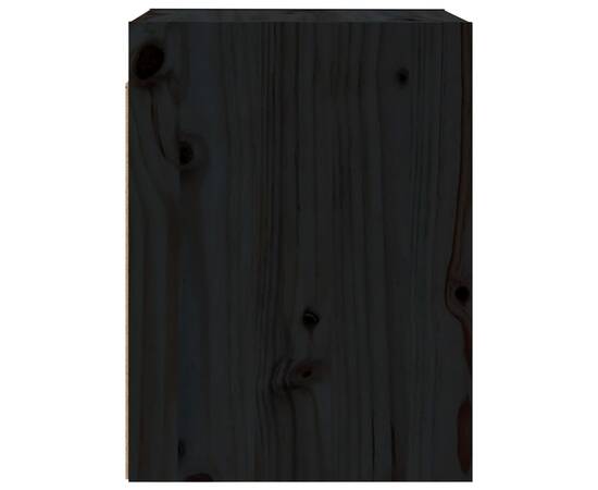 Dulap de perete, negru, 30x30x40 cm, lemn masiv de pin, 6 image