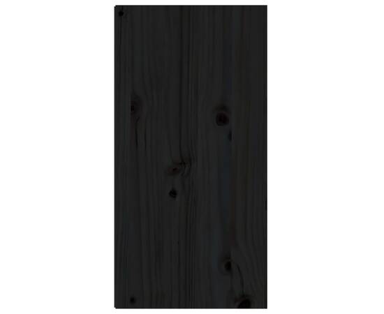 Dulap de perete, negru, 30x30x60 cm, lemn masiv de pin, 7 image